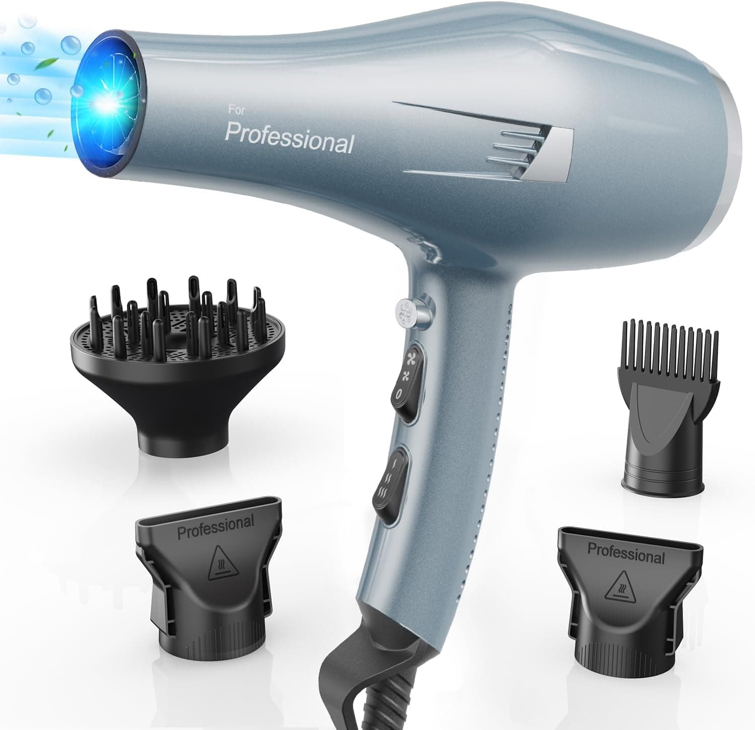 Secador de pelo iónico BANNILU + difusor y concentrador 39,99
